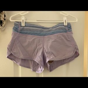 Lilac Lululemon Speed Up 2.5” Shorts